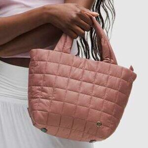 Lululemon Quilted Grid Small Tote Bag 5L Spiced Chai / Gold - NWT